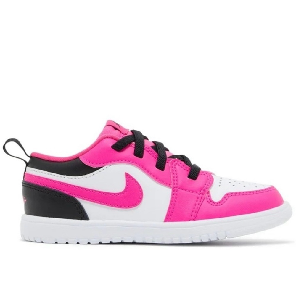 Air Jordan 1 Fierce Lifestyle Toddler Black, Pink, and White Sneakers